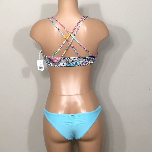 PILYQ multicolored reversible bikini set. NWT - Picture 3 of 16